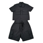 Do Not Conform Completo 2 Pezzi Camicia-Bermuda Tinta Unita per Bambino DCA043J NERO DO NOT CONFORM 