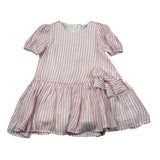 M+E' Abito Mezza Manica Fantasia A Righe per Bambina UE1820 BIANCO/ROSA M+E' 