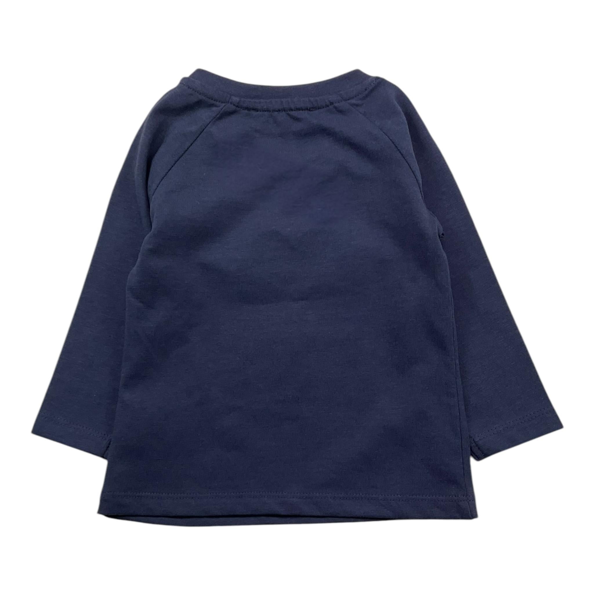 TRUSSARDI shirt girocollo tinta unita con stampa Blu per Neonata TIA2559TS BLU TRUSSARDI 