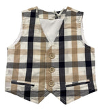 Mini Banda Romper Multicolor Checkered Pattern For Newborn
