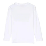 DIESEL shirt girocollo tinta unita con stampa logo Bianco per Bambino J01535 BIANCO DIESEL 