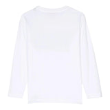 DIESEL shirt girocollo tinta unita con stampa logo Bianco per Bambino J01535 BIANCO DIESEL 
