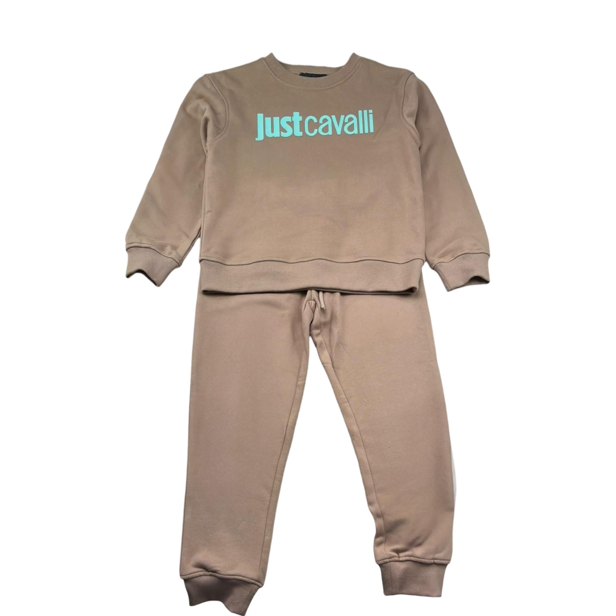 Just Cavalli Completo 2 Pezzi Felpa-Pantalone Tinta Unita per Bambino JBP26022CF BEIGE JUST CAVALLI 