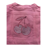 Liu Jo Giubbino In Denim Tinta Unita con Brillantini per Neonata HA5069X ROSA LIU JO 