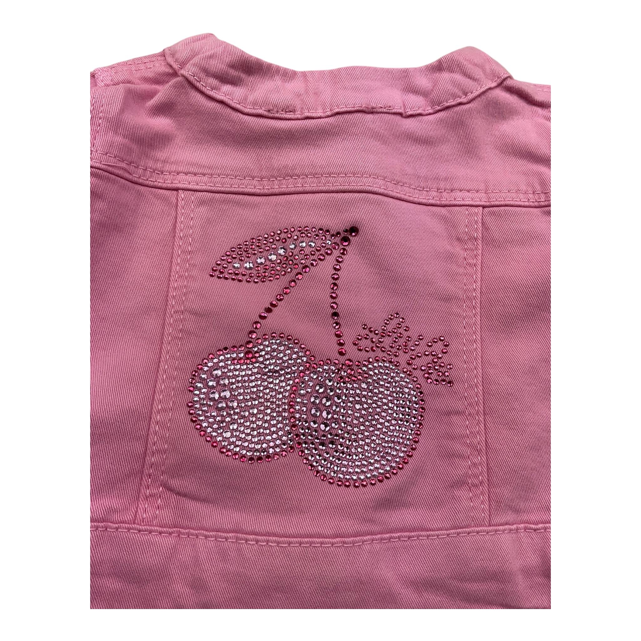 Liu Jo Giubbino In Denim Tinta Unita con Brillantini per Neonata HA5069X ROSA LIU JO 