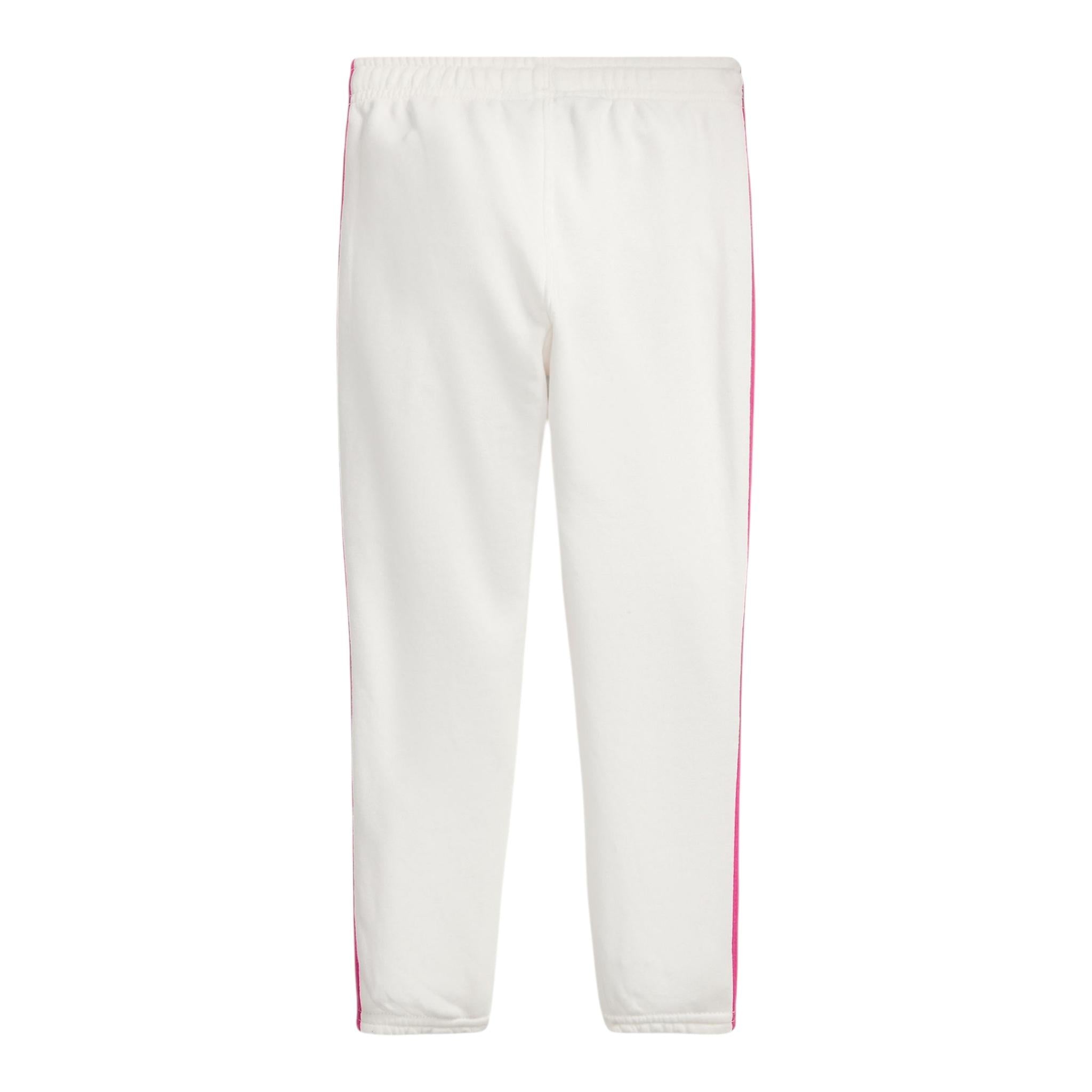 Ralph Lauren Pantalone Tuta Tinta Unita con Profili In Contrasto per Neonata 312957361001 BIANCO RALPH LAUREN 
