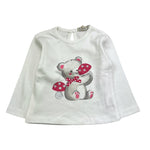 EMC shirt gircollo tinta unita con stampa Bianco per Neonata BX2275 BIANCO EMC 