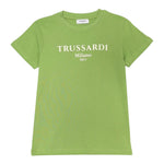 Trussardi T-Shirt Girocollo Tinta Unita con Stampa per Neonato TIP250111TS VERDE TRUSSARDI 