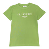 Trussardi T-Shirt Girocollo Tinta Unita con Stampa per Neonato TIP250111TS VERDE TRUSSARDI 