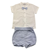Squid Complete 2 Piece Shirt-Bermuda White/Blue For Newborn