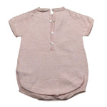 Wedoble Pagliaccetto Mezza Manica Tinta Unita con Trafori per Neonata V2502305B ROSA WEDOBLE 