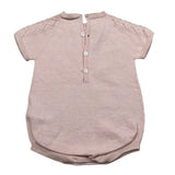 Wedoble Pagliaccetto Mezza Manica Tinta Unita con Trafori per Neonata V2502305B ROSA WEDOBLE 