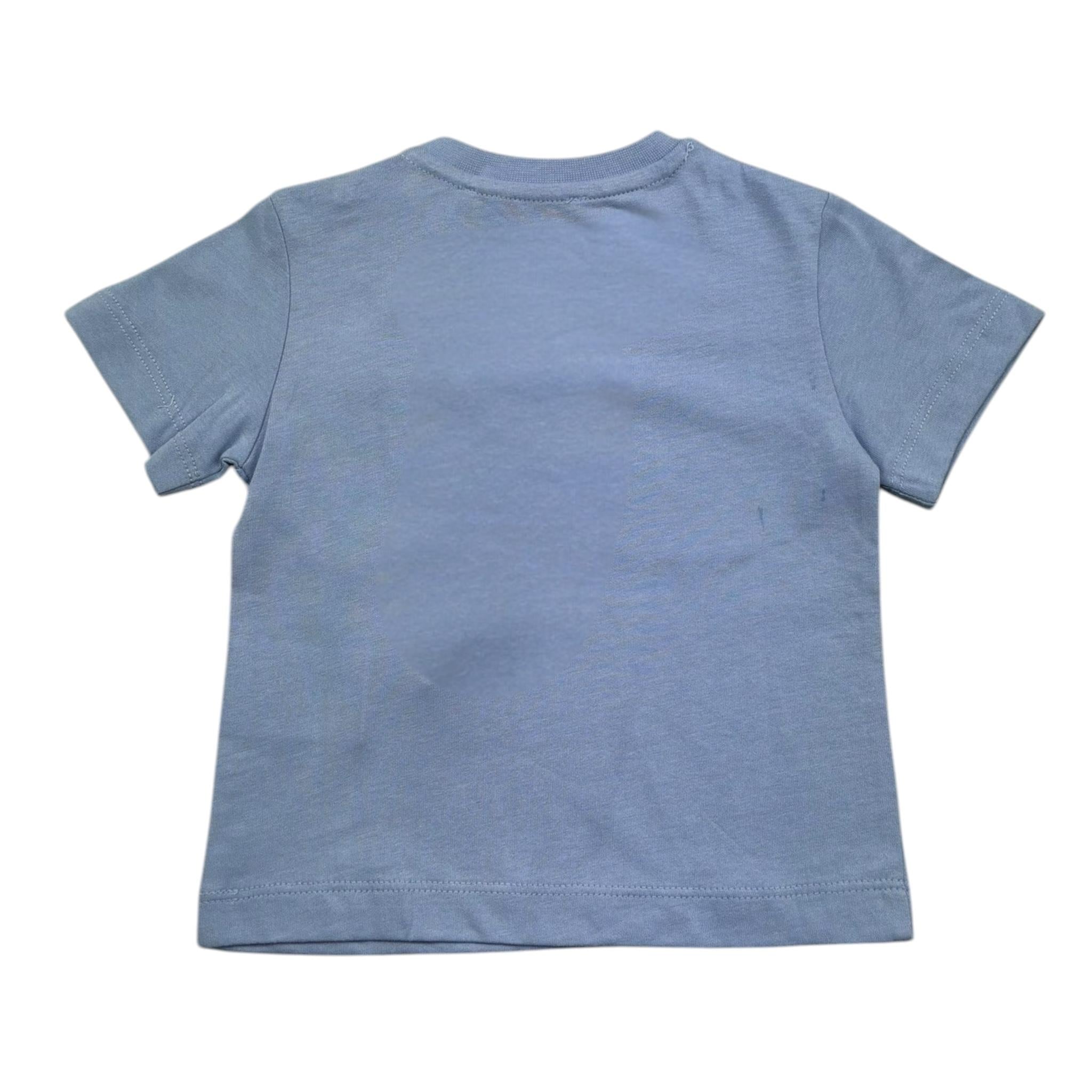 Iceberg T-Shirt Girocollo Tinta Unita con Logo per Neonato TSICE5101B AZZURRO ICEBERG 