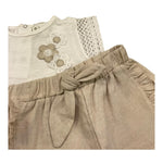 Lalalu' Completo 2 Pezzi Canotte-Short per Neonata CCTL0011P BIANCO/BEIGE LALALU' 