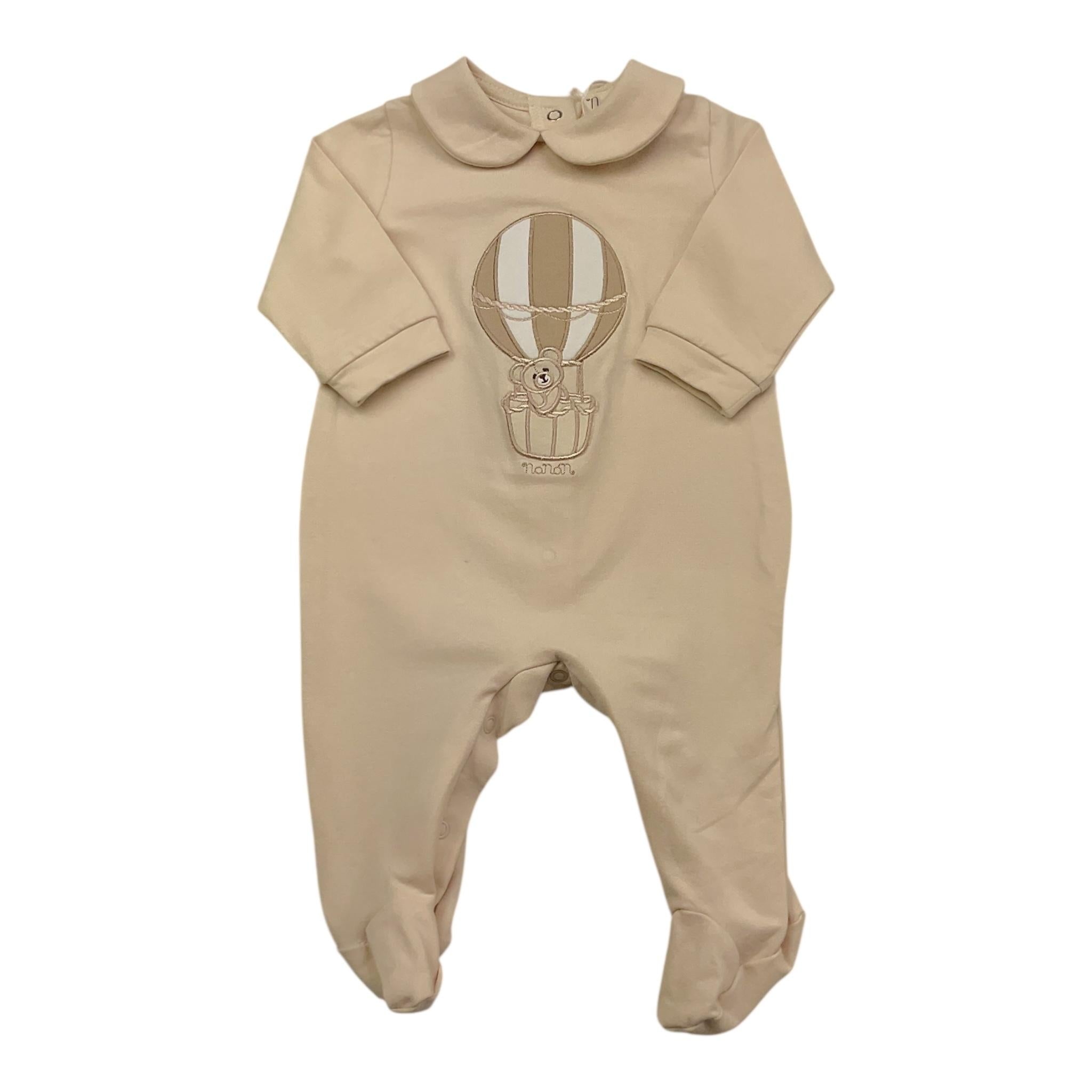 NANAN tutina tinta unita con stampa Beige per Neonato I2400101BE BEIGE NANAN 