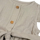 Babyvip Abito Tinta Unita con Cintura per Neonata T1327 SABBIA BABYVIP 