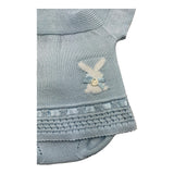 Valentina Bebes 2 Piece Set T-Shirt-Panties Solid Color Knitted Blue For Newborn