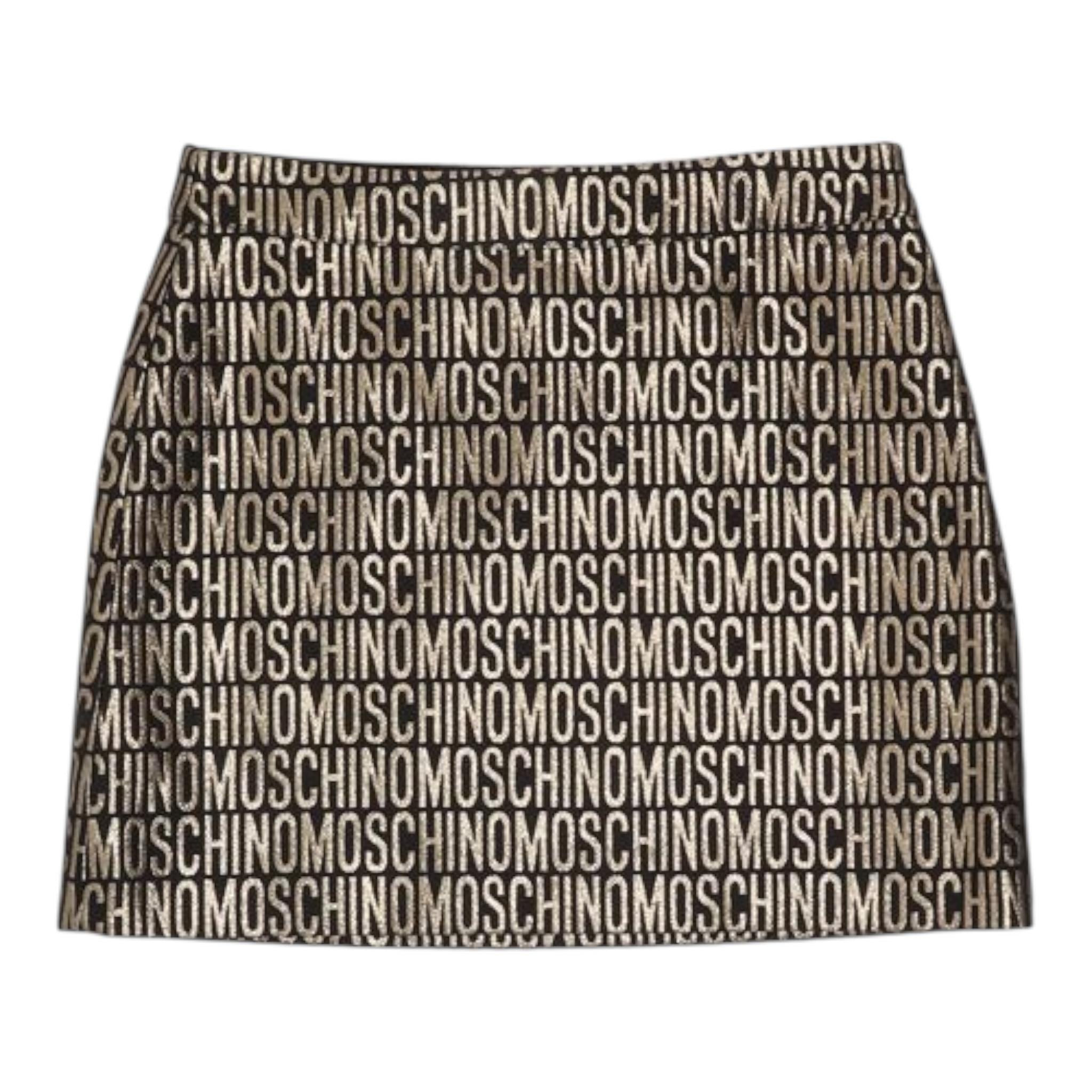 MOSCHINO gonna tinta unita logata Nero per Bambina HDJ038 NERO MOSCHINO 