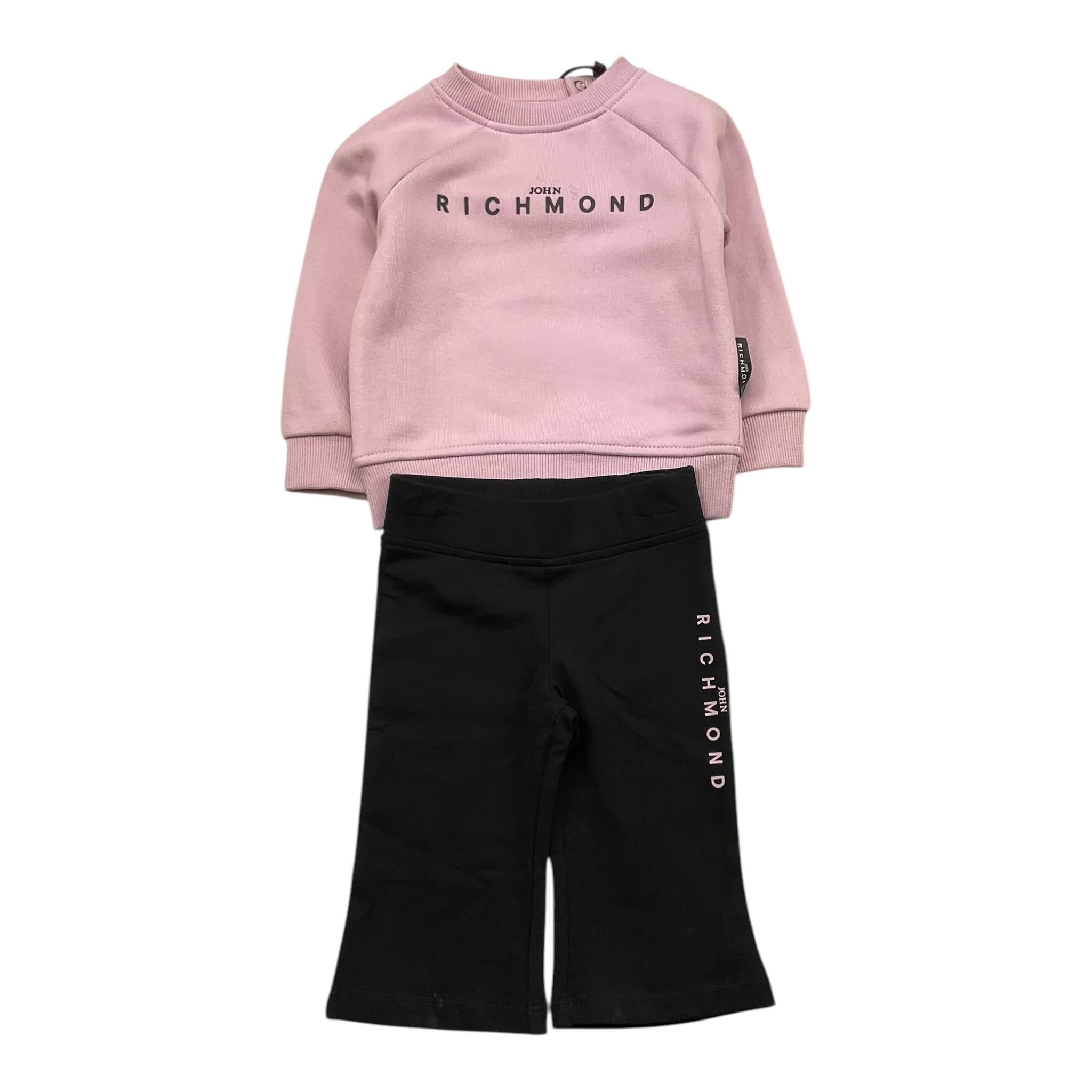 JOHN RICHMOND completo 2pz bicolore felpa-pantalone Rosa per Neonata RIA25017CF ROSA JOHN RICHMOND 