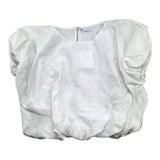 Lu Lu By Miss Grant Solid Color Half Sleeve Shirt White For Girls