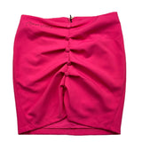 Marc Ellis Solid Color Top-Skirt Set With Faux Buttons Fuchsia For Girls