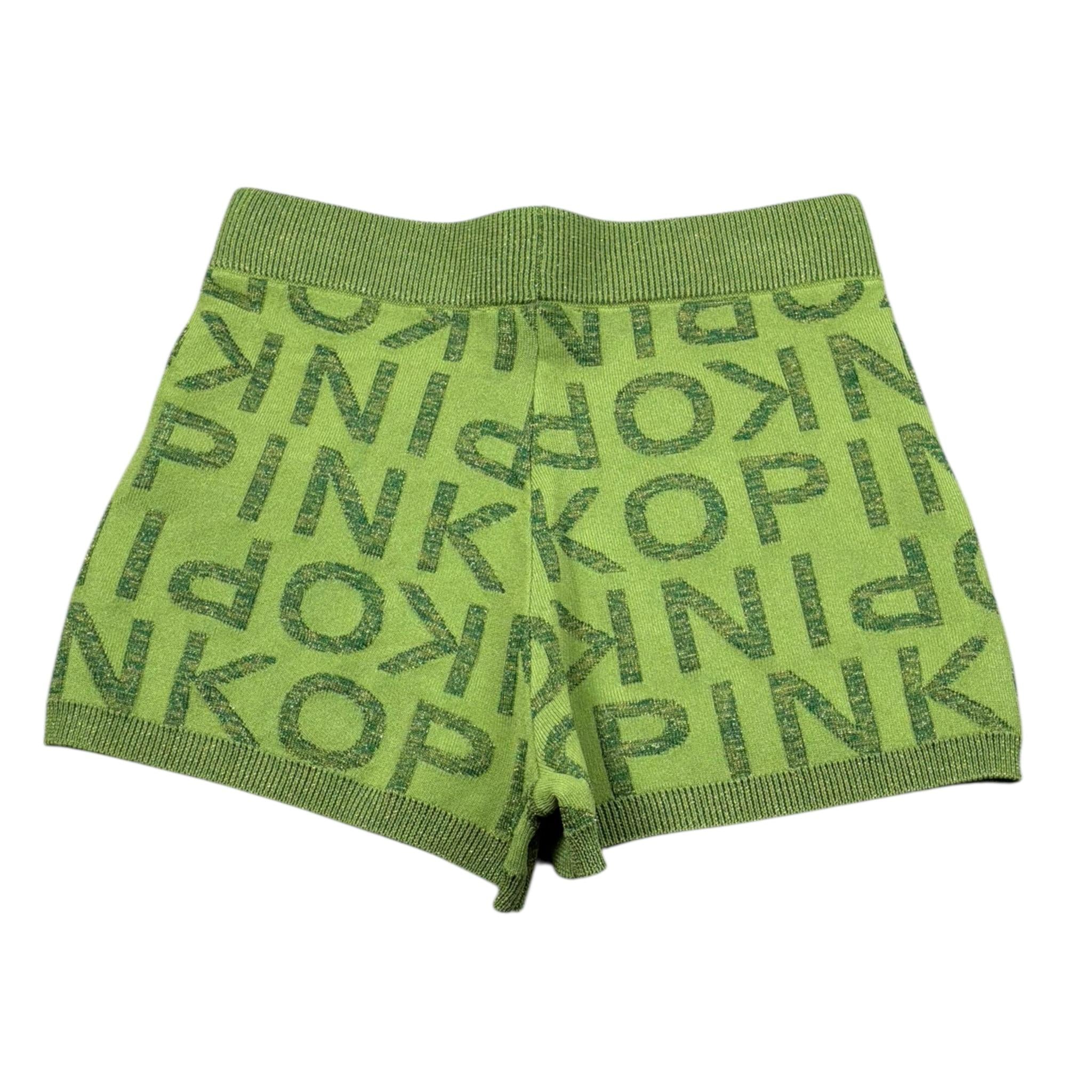 Pinko Shot In Filo Tinta Unita con Logo per Bambina KFBE004X VERDE PINKO 