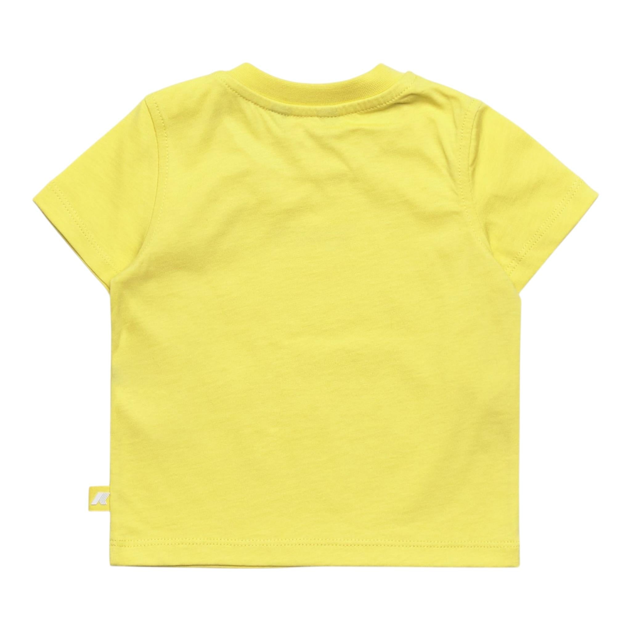K-Way T-Shirt Girocollo Tinta Unita con Logo per Neonato K11613WXXX GIALLO K-WAY 