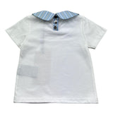 Trussardi T-Shirt Girocollo Tinta Unita con Colletto per Neonato TIP26119TS BIANCO TRUSSARDI 