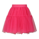 Monnalisa Gonna Tinta Unita con Tulle per Bambina 17CGON FUXIA MONNALISA 
