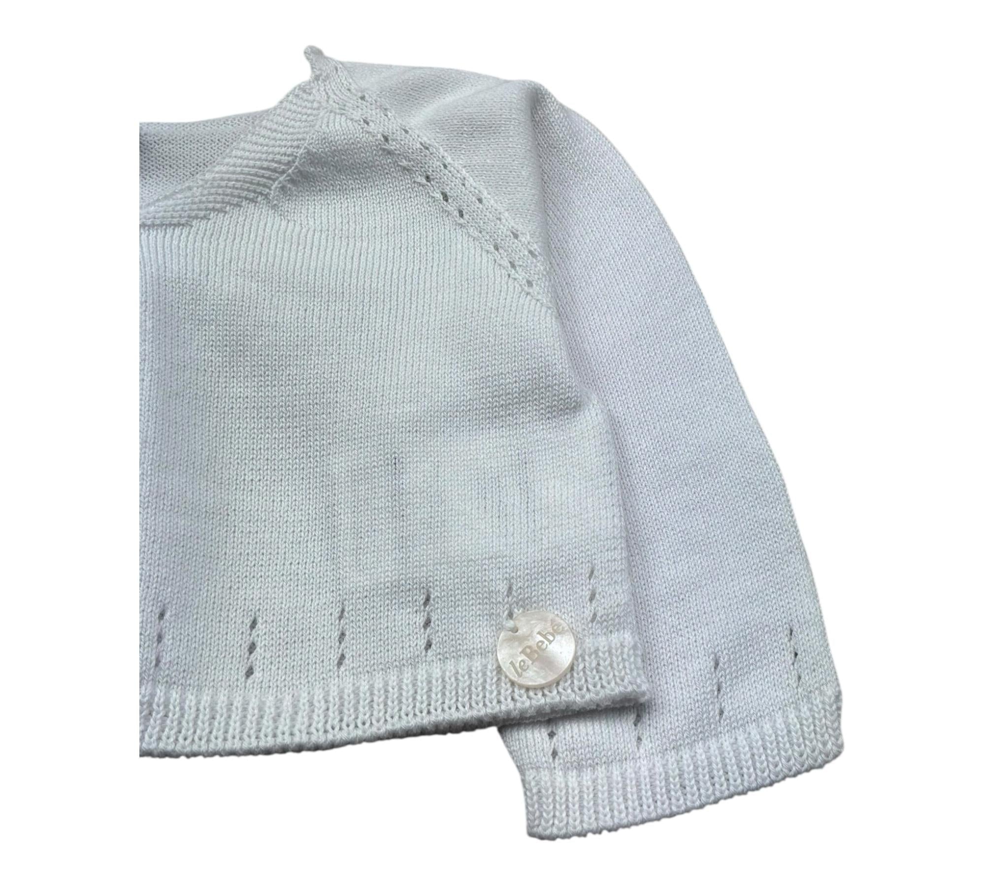 Le Bebe Coprispalle Tinta Unita  per Neonata LBG6326 BIANCO LE BEBE 