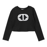 TWINSET shirt girocollo tinta unita con stampa Nero per Neonata 242GJ2032NXXXX NERO TWINSET 