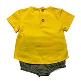 Valentina Bebes 2 Piece Set T-Shirt-Panties Yellow For Newborn