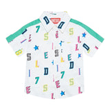 Diesel Shirt Half Sleeve Solid Color With Contrast Prints White For Newborn