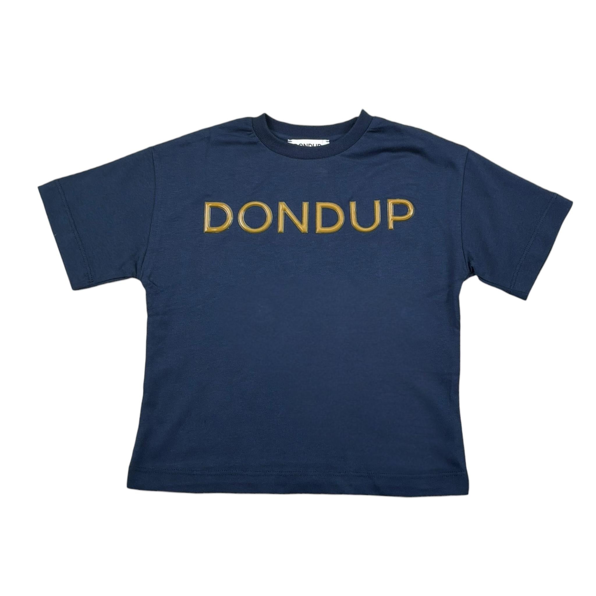 Dondup T-Shirt Tinta Unita con Stampa per Neonato DMTS034N BLU DONDUP 
