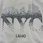 LIU JO shirt girocollo tinta unita con stampa Bianco per Bambina GF4156 BIANCO LIU JO 