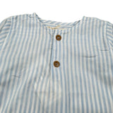 Zhoe & Tobiah Camicia Manica Lunga Fantasia A Righe per Neonato STP6MN BIANCO/AZZURRO ZHOE & TOBIAH 