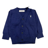 TRUSSARDI cardigan tinta unita con logo Blu per Neonato TIA25021 BLU TRUSSARDI 