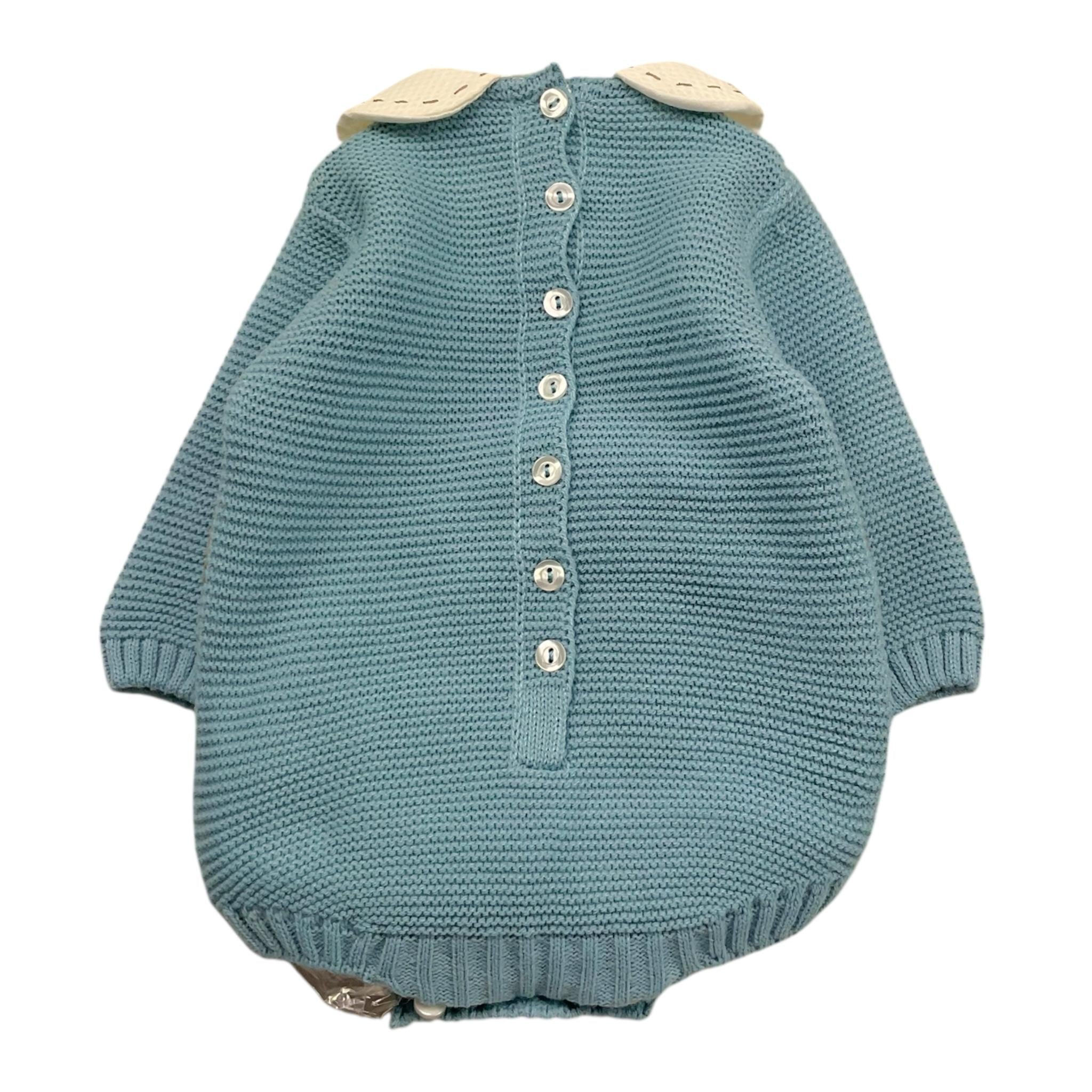 JULIANA pagliaccetto  tinta unita con fantasia Azzurro per Neonato 24616 AZZURRO JULIANA 