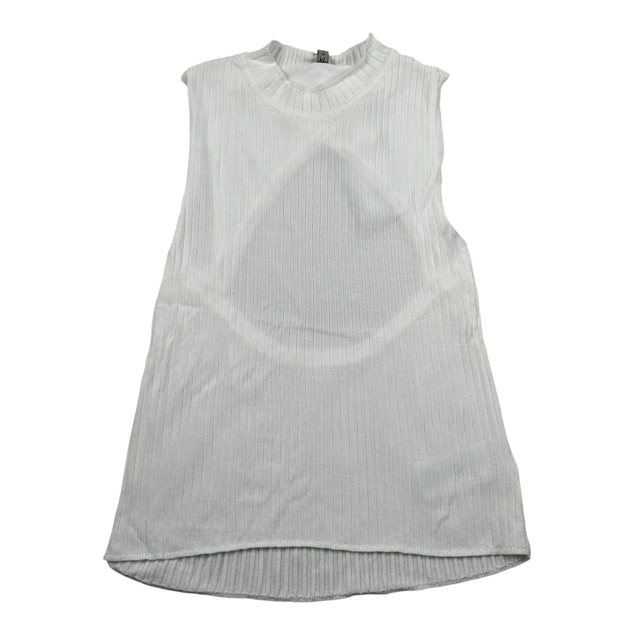 Manila Grace Canotta Tinta Unita con Scollo Posteriore per Bambina MG2677 BIANCO MANILA GRACE 