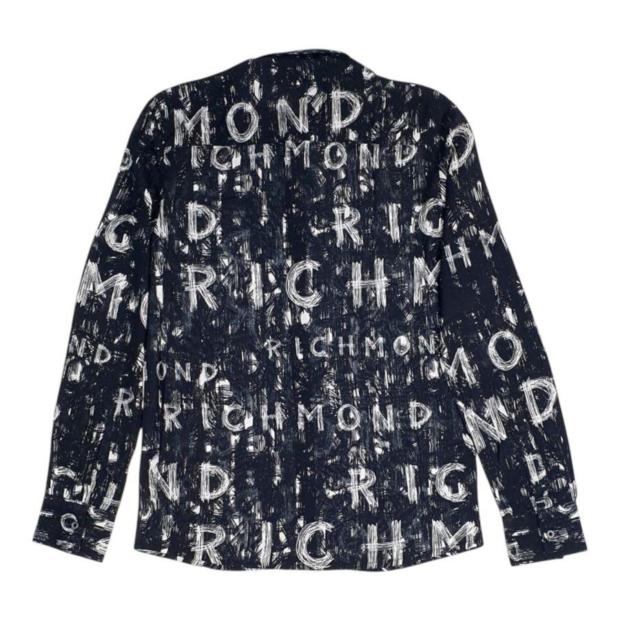 John Richmond Camicia Bicolore Logata per Bambino RBP23011CA BIANCO/NERO JOHN RICHMOND 