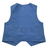I Do Solid Color Vest With Blue Buttons For Newborn