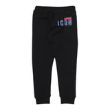 DSQUARED2 pantalone tuta tinta unita con logo Nero per Neonato DQ2056 NERO DSQUARED2 