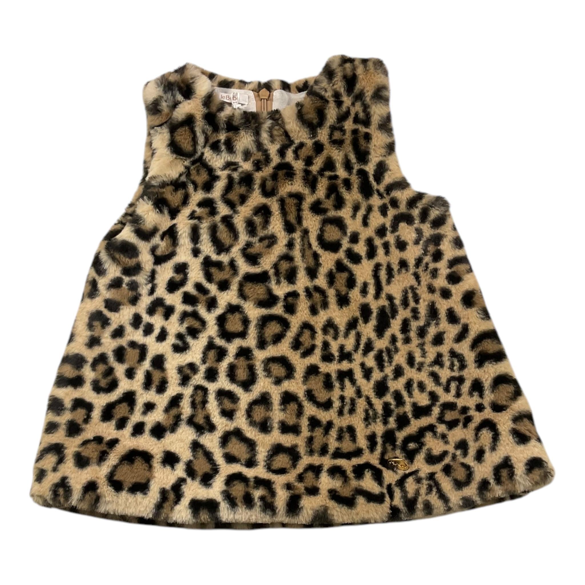 LE BEBE' abito giromanica tinta unita con fantasia maculata Marrone per Neonata LBG6050 MARRONE LE BEBE' 