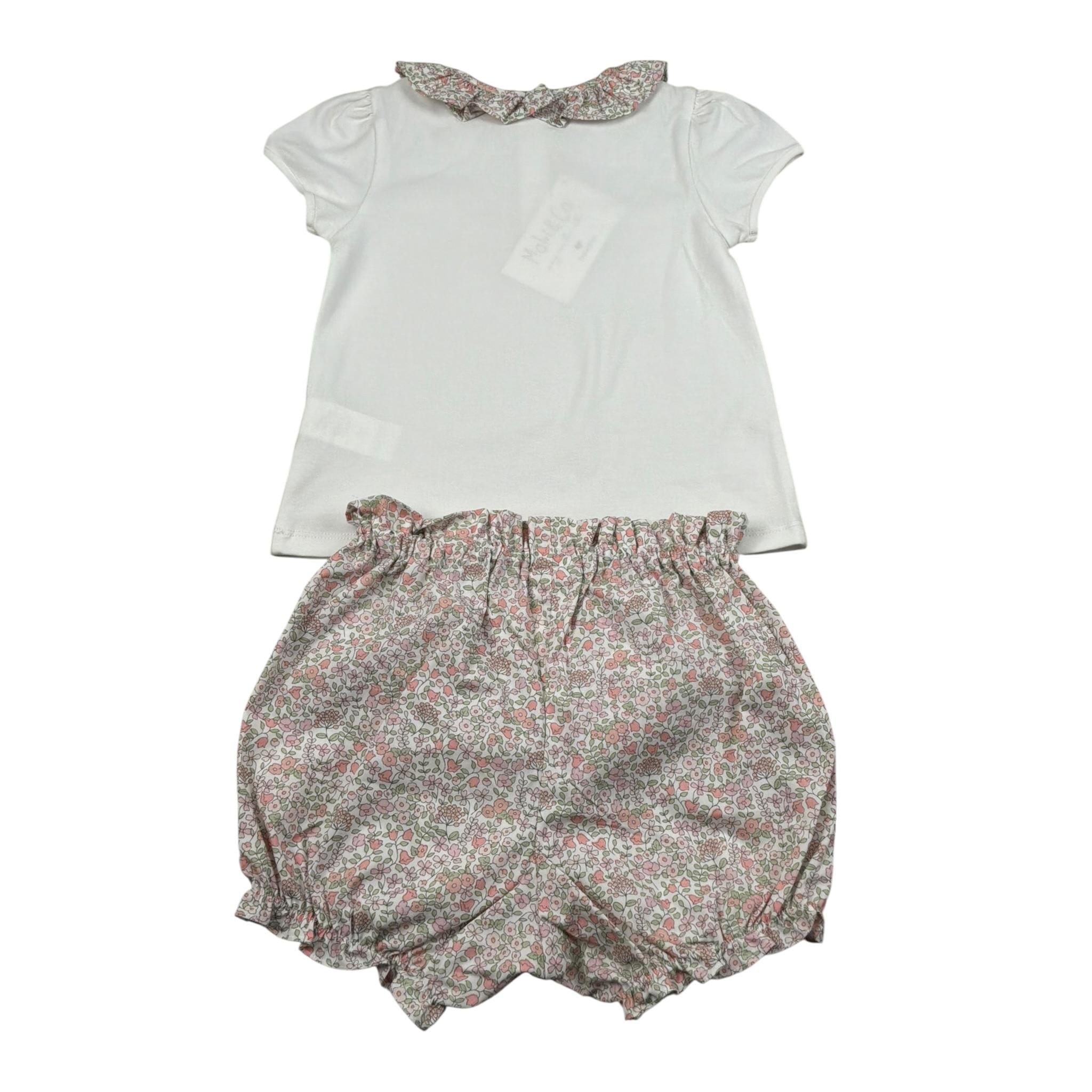 Malvi & Co Completo 2 Pezzi T-Shirt-Culotte per Neonata SCCI167CAJJ BIANCO MALVI & CO 