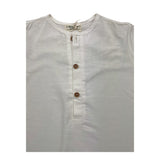 @Madilly White Crew Neck Solid Color T-Shirt For Kids