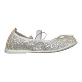 Gioseppo Ballerina Solid Color With Glitter And Elastic Silver For Girls