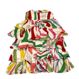 Emilio Pucci Dress Sleeveless Print Fantasy With Multicolor Ruffles For Girls
