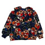 MOUSSE felpa con zip e cappuccio tinta unita cn stampe mario Blu per Neonato HKFZ368 BLU MOUSSE 