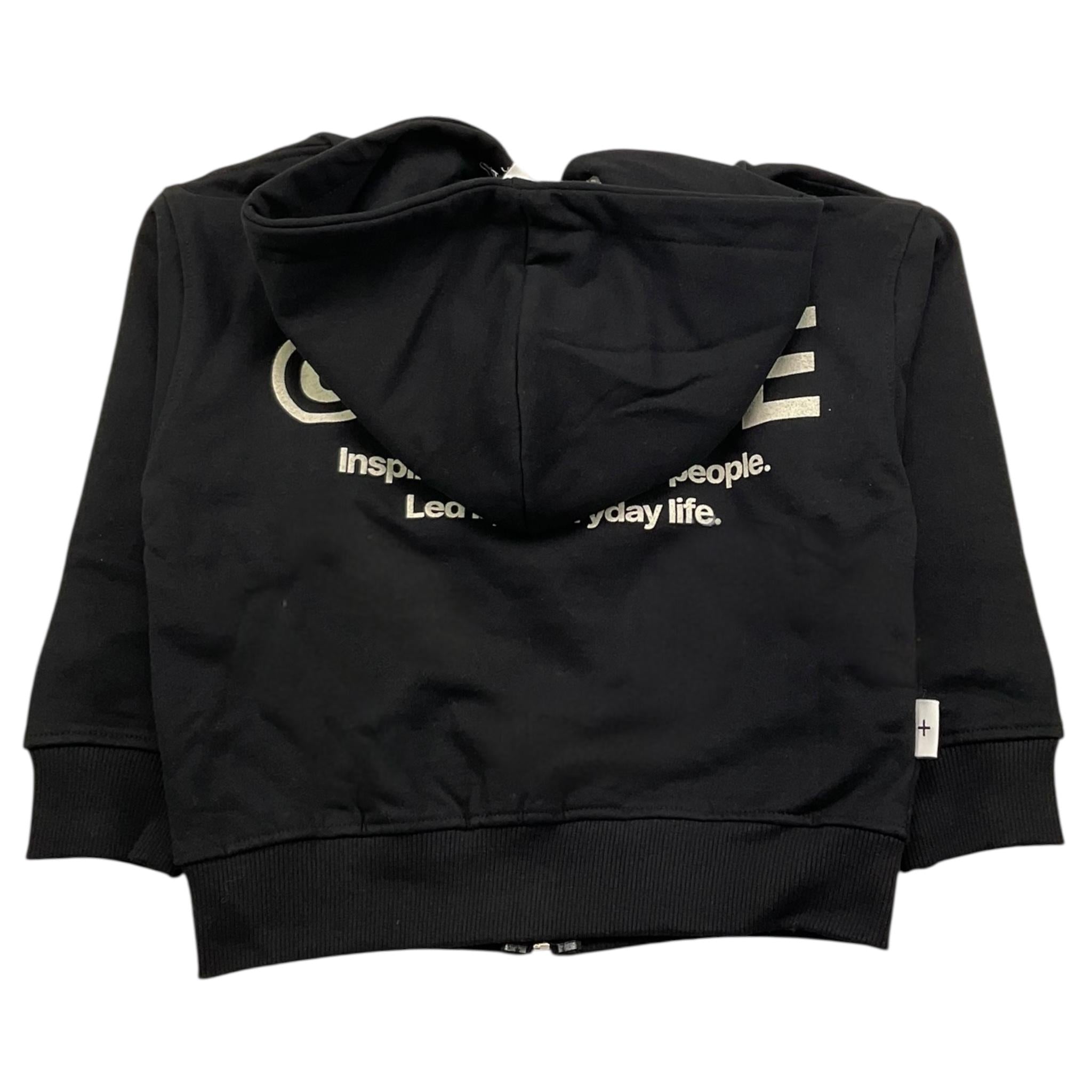 SHOE felpa con zip e cappuccio tinta unita con stampa in contrasto Nero per Bambino ZEFF0119 NERO SHOE 