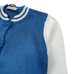 J.O. Milano Cardigan Tinta Unita con Maniche In Contrasto per Neonato 573M1N AZZURRO J.O. MILANO 